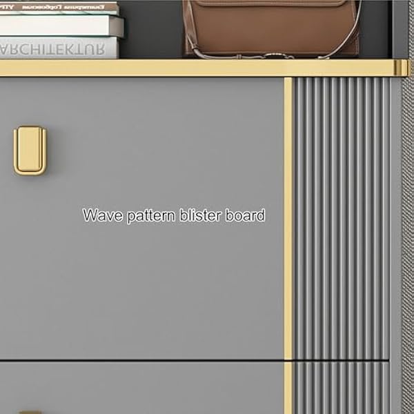 Kantelbare Schoenenkast, Schoenenrek Opbergkast Voor Entree, Met 3 Klapladen, Vrijstaand Schoenenrek, Voor Entree Woonkamer Hal Schoenenkast (Color : Grey, Size : 50 * 17CM/19.7 * 6.7in)